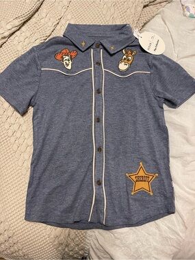 Little Sleepies Toy Story Blue ‘Roundup Gang’ Sheriff Polo